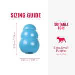 KONG Puppy Chew Toy - Blue Natural Rubber