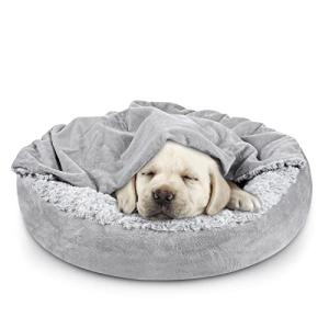 Cozy Hooded Dog Bed with Blanket, 23 inch