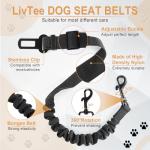 LivTee Adjustable Dog Car Seat Belt - 2PCS