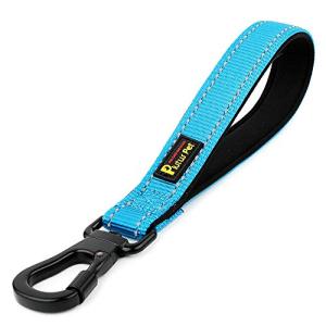 Reflective Nylon Short Dog Leash with Padded Handle