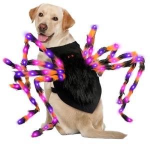 Furry LED Spider Costume for Dogs and Cats