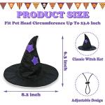 GOYOSWA Dog Halloween Witch Costume with Cape