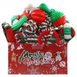 Christmas Dog Toy Bundle - 15 Fun Chew Toys