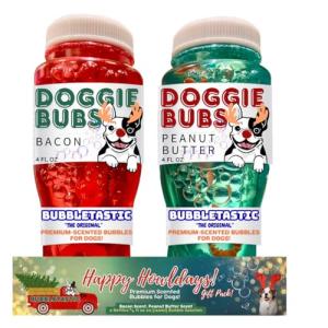 Bacon & Peanut Butter Holiday Dog Bubble Set