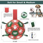 Christmas Dog Soccer Balls with Straps - 6 Inch