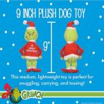 Dr. Seuss Grinch Plush Squeaker Toy - 9