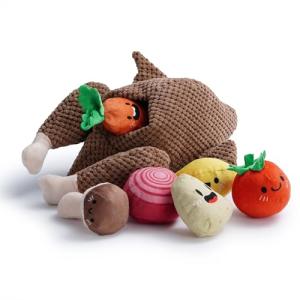 Thanksgiving Turkey Squeaky Dog Toy Set