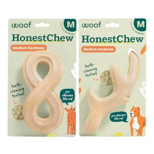 WOOF HonestChew Plant-Based Dog Toy Duo