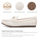Beige Leather Slip-On Loafers for Women