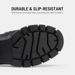 Black Platform Chunky Loafers for Women