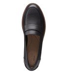 Clarks Women's Black Soft Penny Loafer, Size 7