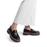 DREAM PAIRS Women's Chunky Heel Slip-On Loafers
