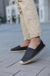 Black Closed Toe Canvas Slip-On Espadrilles