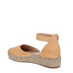 Naturalizer Wren Yellow Canvas Wedge Sandals for Women