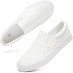Women's Casual Slip-On Canvas Sneakers - White