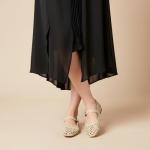 Cushionaire Weston Women's Woven Ballet Flats - Wheat