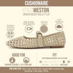Cushionaire Weston Women's Woven Ballet Flats - Wheat