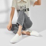 Women's Casual Slip-On Canvas Sneakers - White