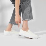 Women's Casual Slip-On Canvas Sneakers - White