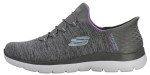 Skechers Women's Memory Foam Slip-On Sneakers - Grey Mint