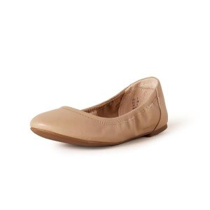 Beige Women's Slip-On Ballet Flats, Size 8.5