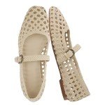 Cushionaire Weston Women's Woven Ballet Flats - Wheat