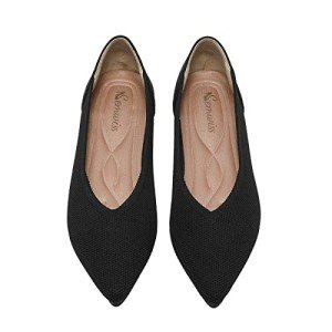 Semwiss Women's Pointed Toe Leopard Ballet Flats