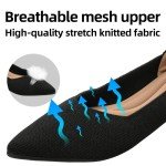 Semwiss Women's Pointed Toe Leopard Ballet Flats
