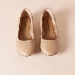 Beige Women's Slip-On Ballet Flats, Size 8.5