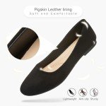 Stylish Black Round Toe Ballerina Flats for Women