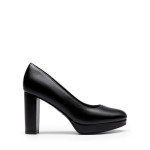 DREAM PAIRS Women's Black Chunky High Heel Pumps
