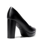DREAM PAIRS Women's Black Chunky High Heel Pumps