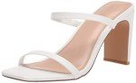 Avery Square Toe White High Heeled Sandal 8.5