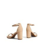 DREAM PAIRS Women's Nude Low Heel Pump Sandals