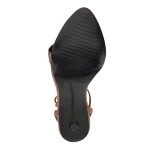 Nine West Reina3 Heeled Sandal in Dark Pecan