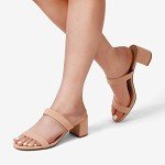 DREAM PAIRS Women's Low Block Chunky Heels
