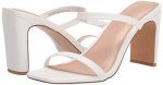 Avery Square Toe White High Heeled Sandal 8.5