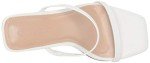 Avery Square Toe White High Heeled Sandal 8.5