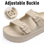 Goosecret Women's Comfortable Adjustable Platform Sandals