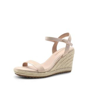 DREAM PAIRS Women's Wedge Sandals - Nude