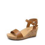 Open Toe Buckle Ankle Strap Wedge Sandals