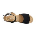 Black Open Toe Buckle Ankle Strap Sandals