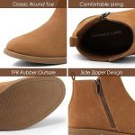 Tobacco Faux Suede Ankle Boots for Women