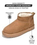 Water-Resistant Suede Ankle Boots with Memory Foam