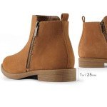 Tobacco Faux Suede Ankle Boots for Women