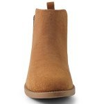 Tobacco Faux Suede Ankle Boots for Women
