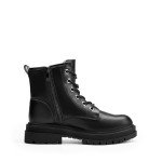 DREAM PAIRS Black Lace-Up Platform Combat Boots