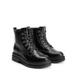 DREAM PAIRS Black Lace-Up Platform Combat Boots