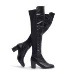 SelenePair Women's Thigh High Block Heel Boots