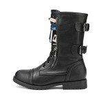 DREAM PAIRS Women's Black Lace-Up Combat Boots